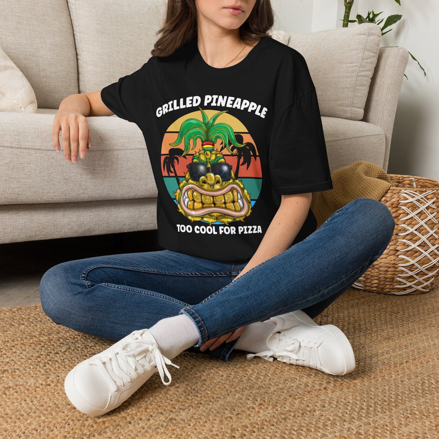 Grilled Pineapple T-Shirt — Retro Tropical Pizza Vibes