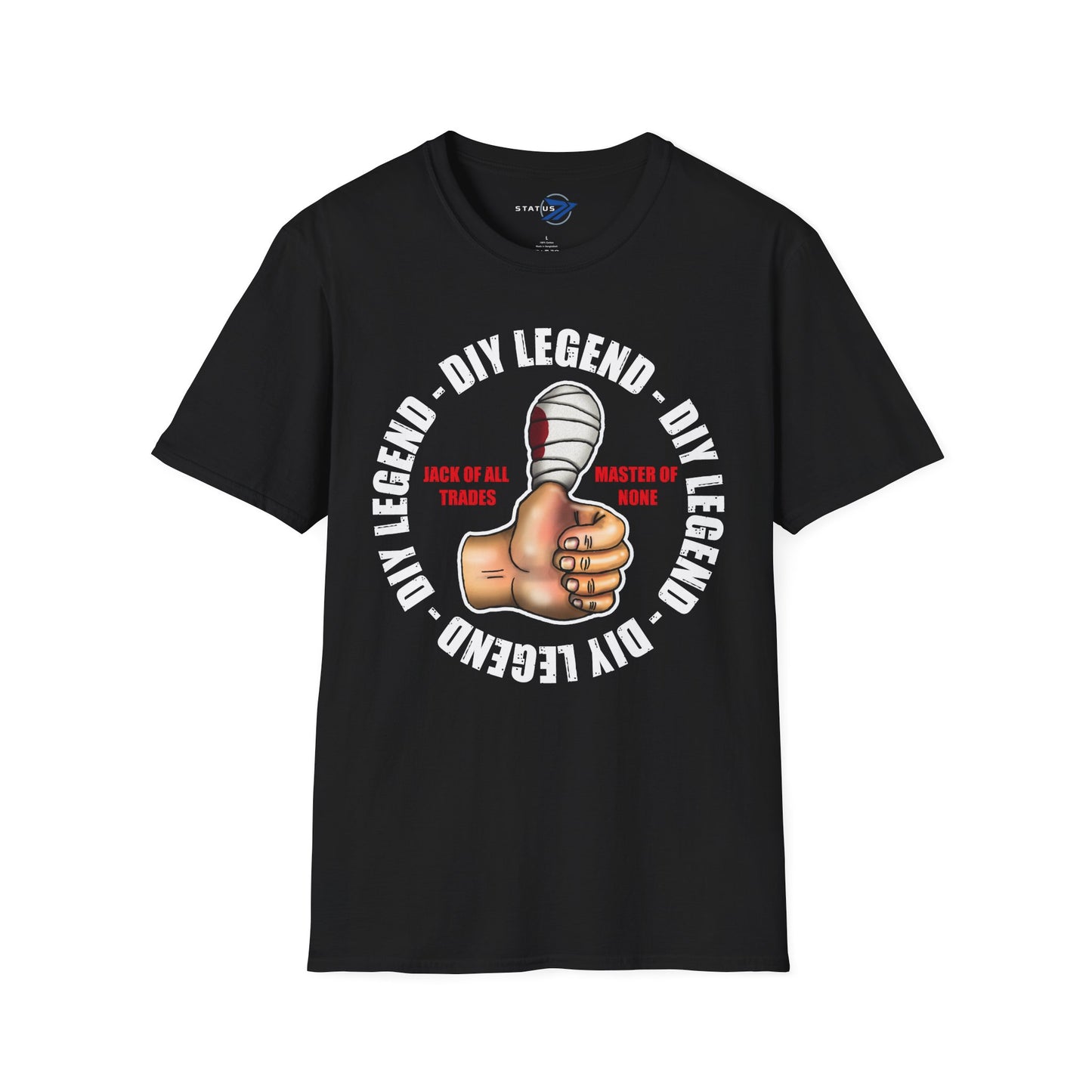 DIY Legend T-Shirt — "Jack of All Trades, Master of None" Thumb-Up Graphic