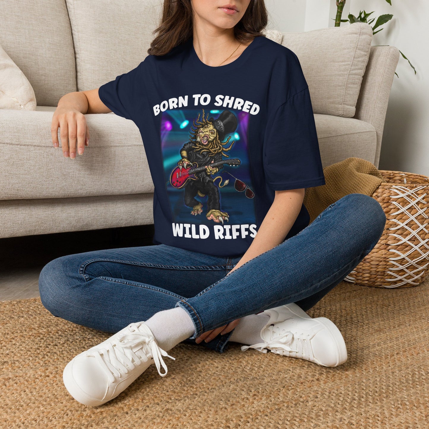Born to Shred Guitar T-Shirt — Wild Riffs Rock Tee