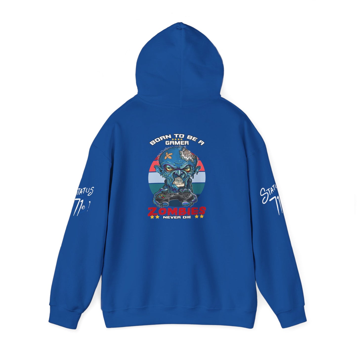 Funny Zombie Gaming Hoodie — Back Graphic Gaming Zombie Design