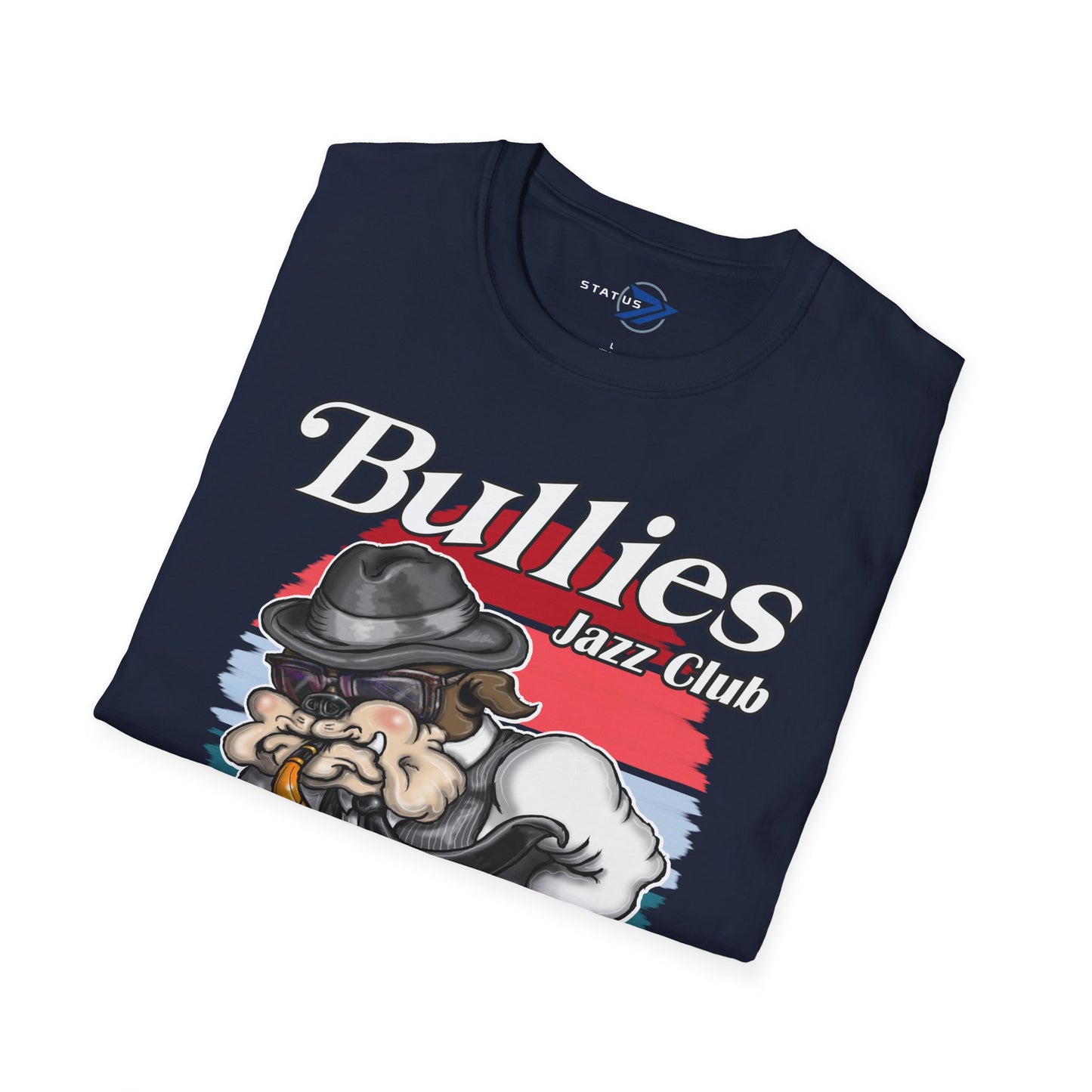 Bullies Jazz Club T-Shirt — "Guest Star Charlie Barker" Vintage Bull Dog Sax Player Tee