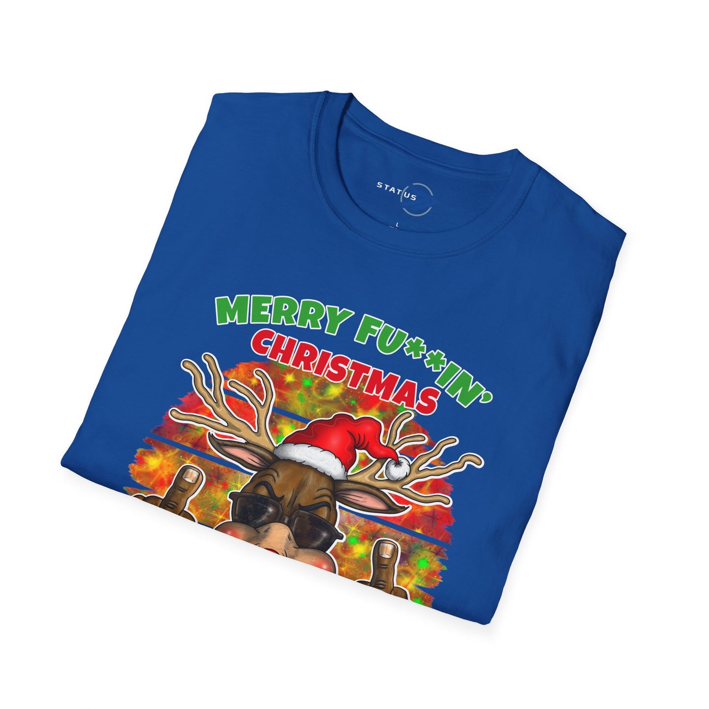 Rude-olph Christmas T-Shirt – Merry F***in' Christmas Funny Reindeer Tee