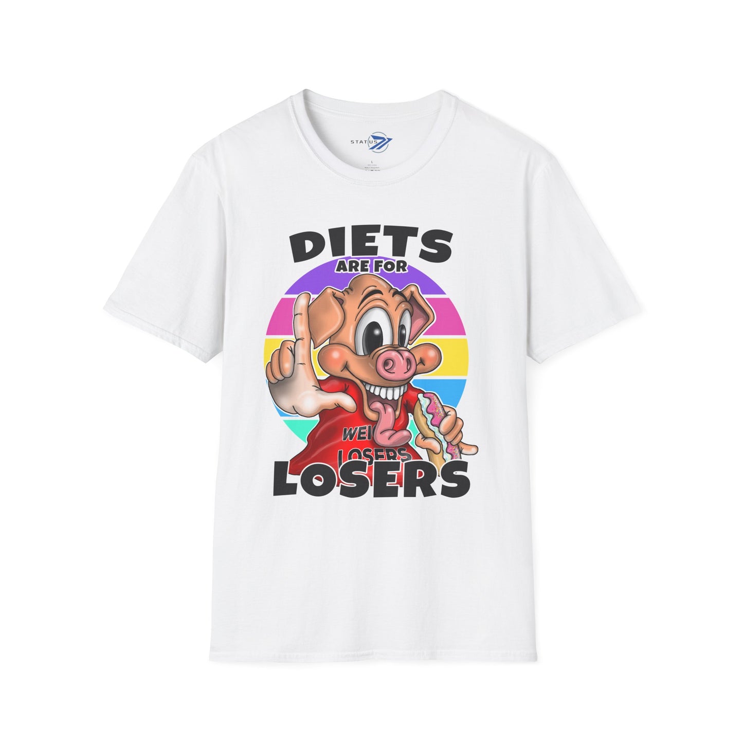 Diets Are For Losers Pig Graphic T-Shirt