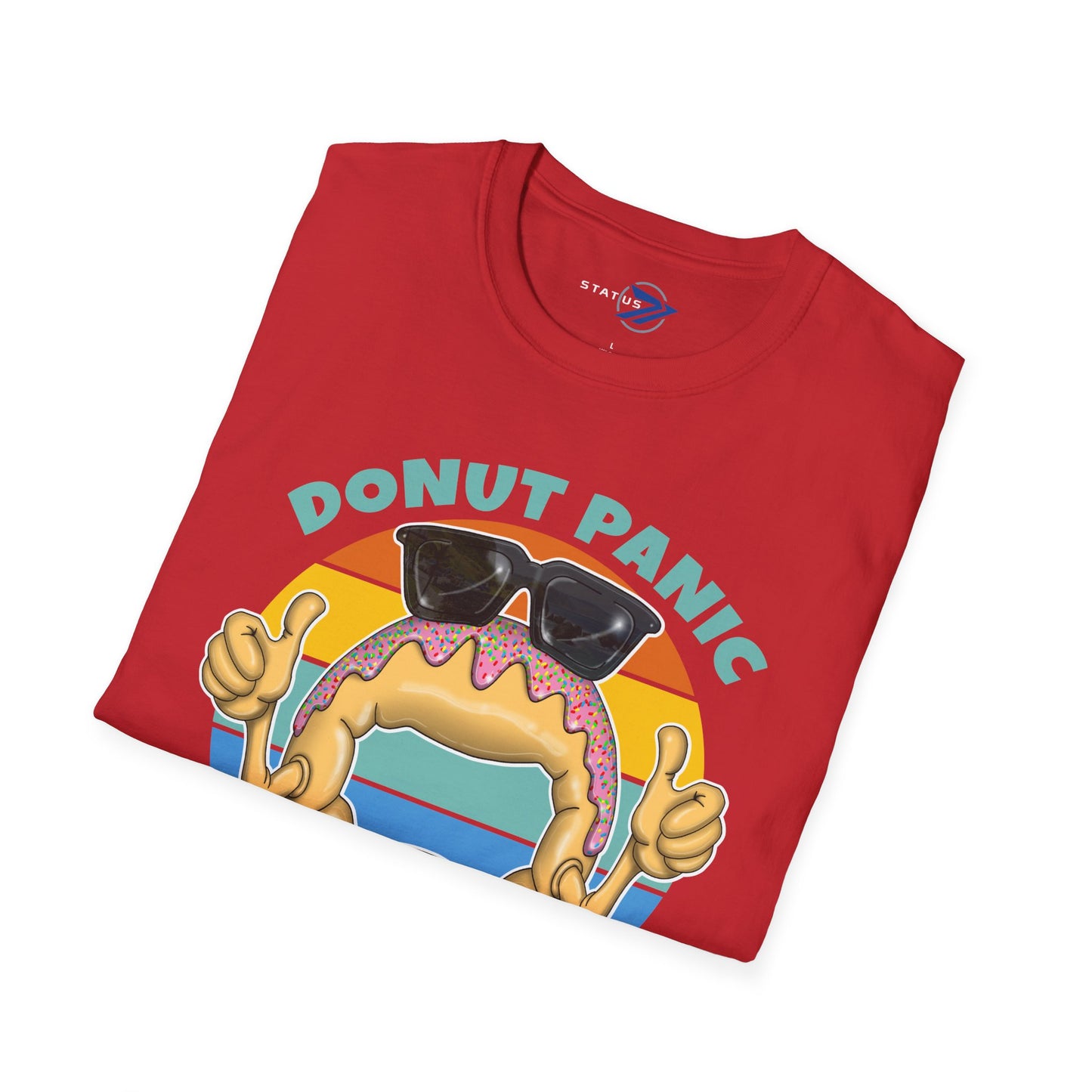 Donut Panic T-Shirt — "Just Go With The Dough" Funny Bakery Graphic Tee