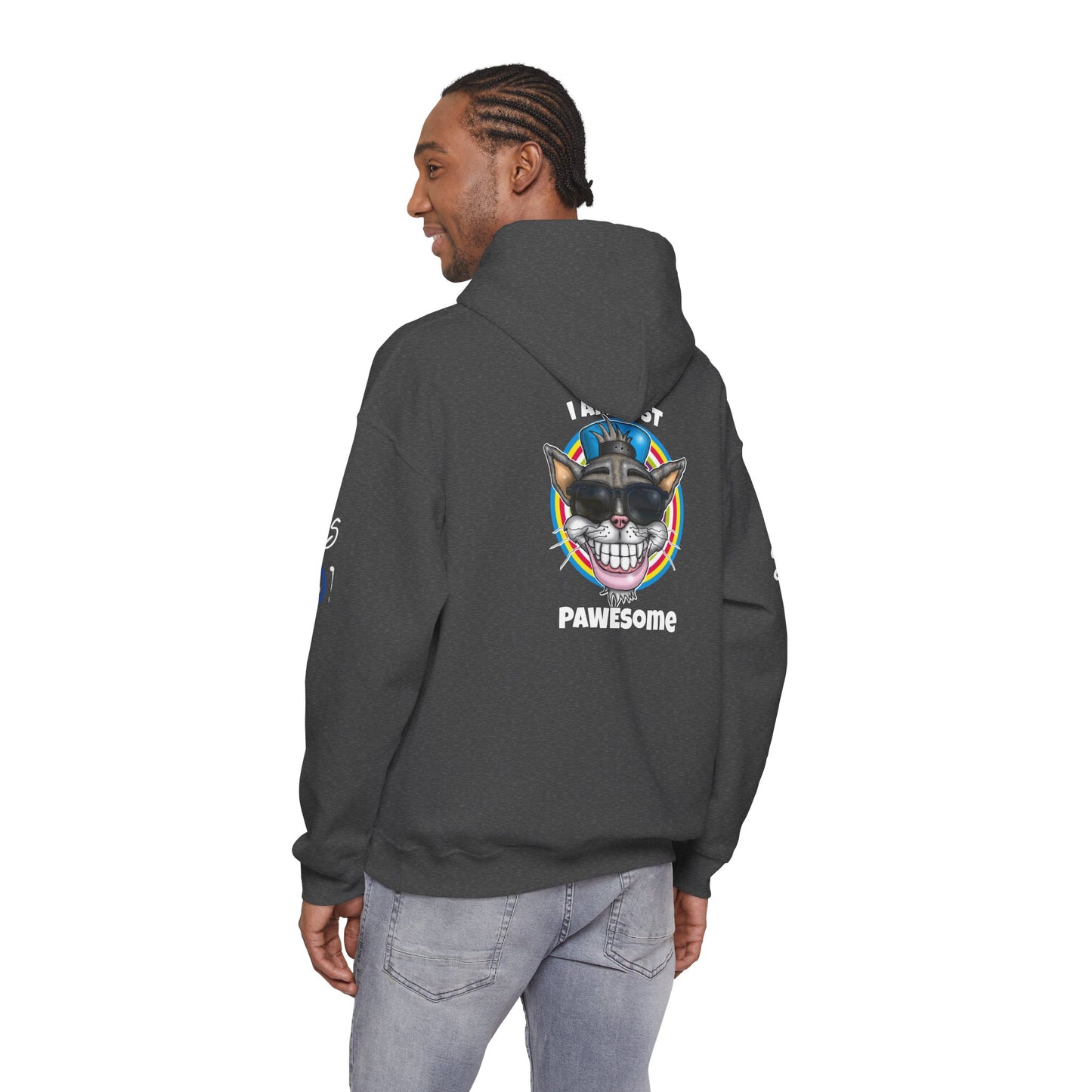 Funny 'I Am Just Pawesome' Cat Hoodie
