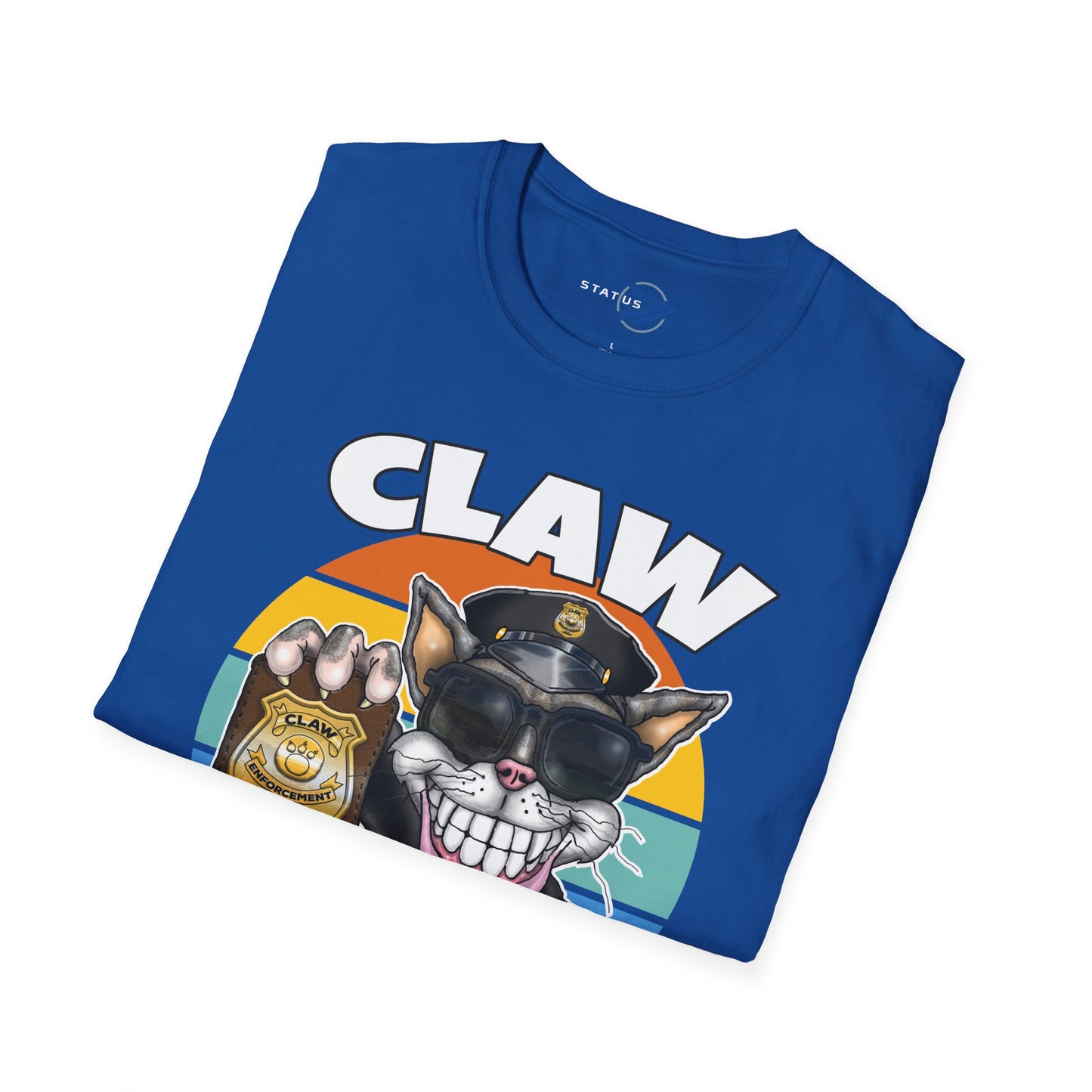 Claw Enforcement T-Shirt — Funny Police Cat Badge Tee