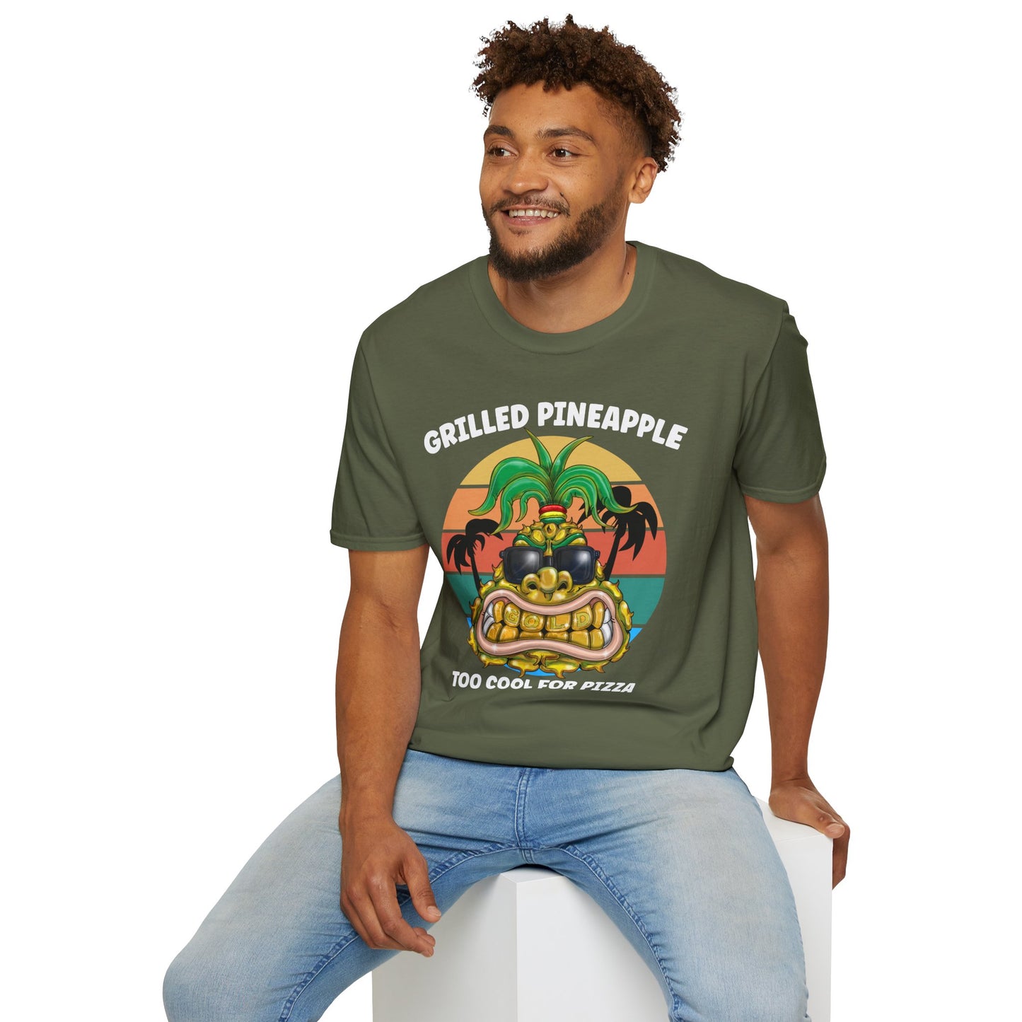 Grilled Pineapple T-Shirt — Retro Tropical Pizza Vibes