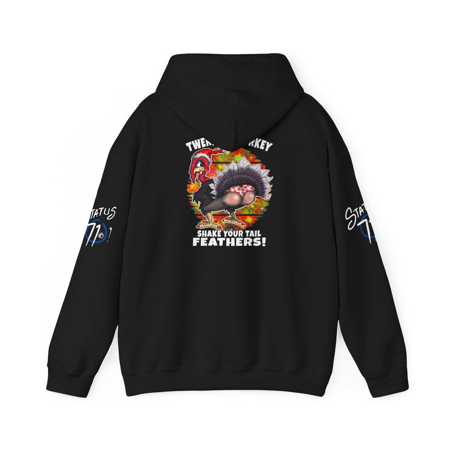 Christmas Twerking Turkey Hoodie — “Shake Tail Feathers” Funny Holiday Pullover