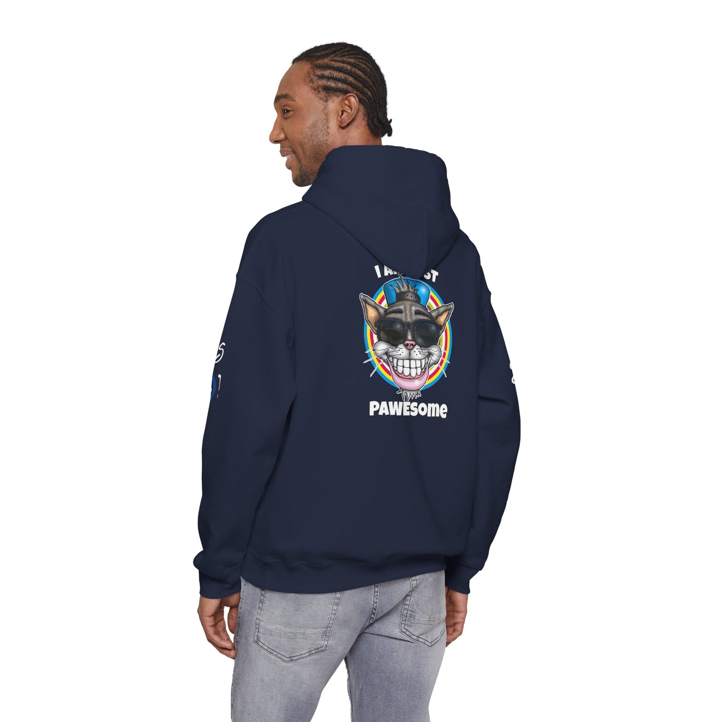 Funny 'I Am Just Pawesome' Cat Hoodie