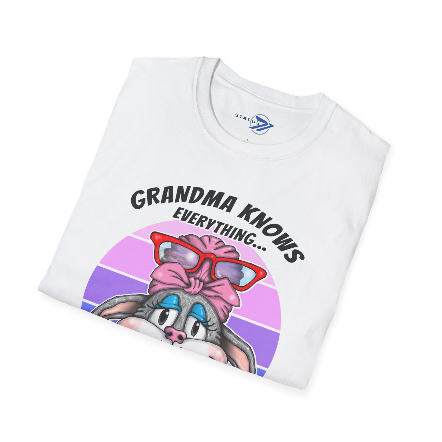 Grandma Knows Everything T-Shirt — Cute Bunny 'Now Where's My Glasses?' Gift