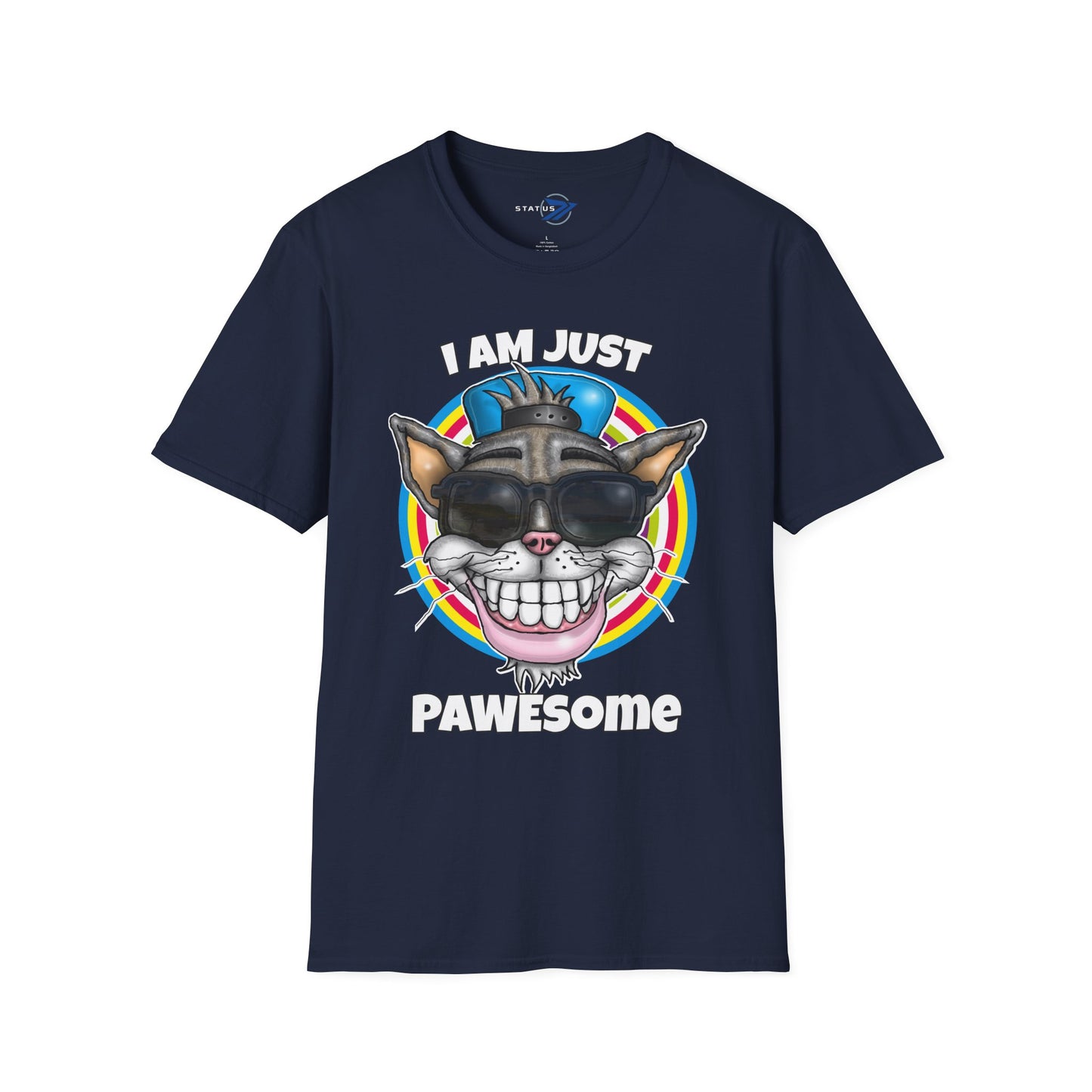 I Am Just PAWESOME Cat Graphic T-Shirt