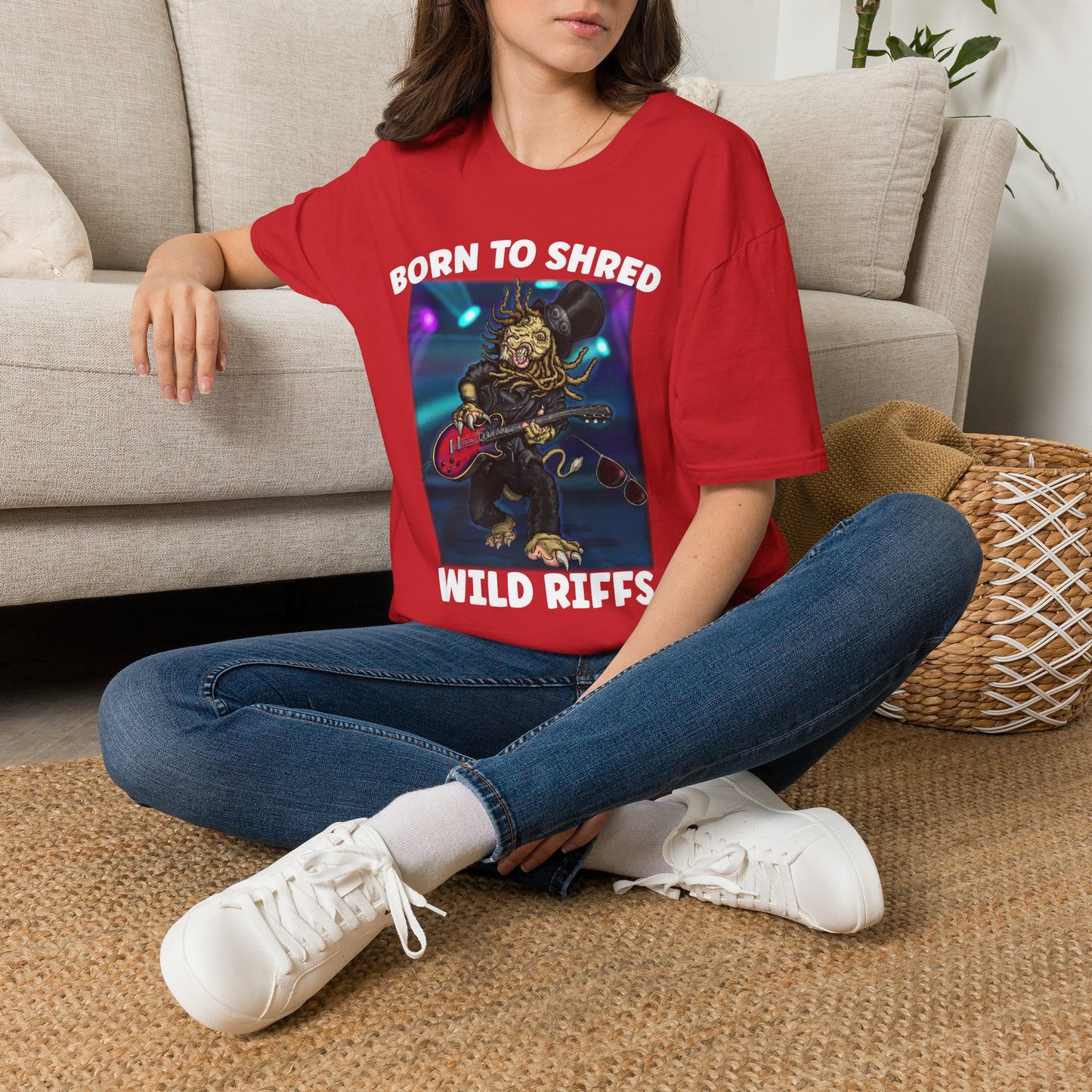 Born to Shred Guitar T-Shirt — Wild Riffs Rock Tee