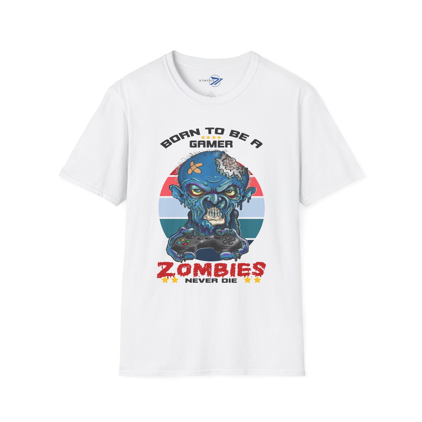 Zombie Gamer T-Shirt — "Born to Be a Gamer" Retro Horror Tee