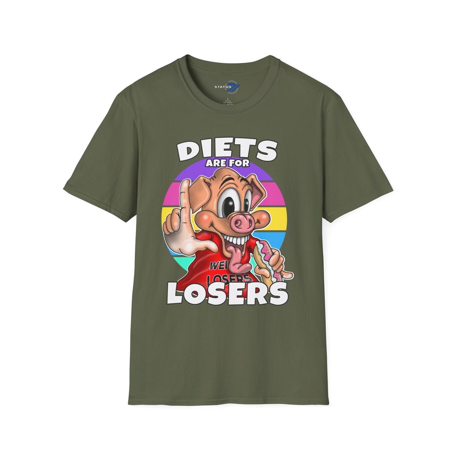 Diets Are For Losers Pig Graphic T-Shirt