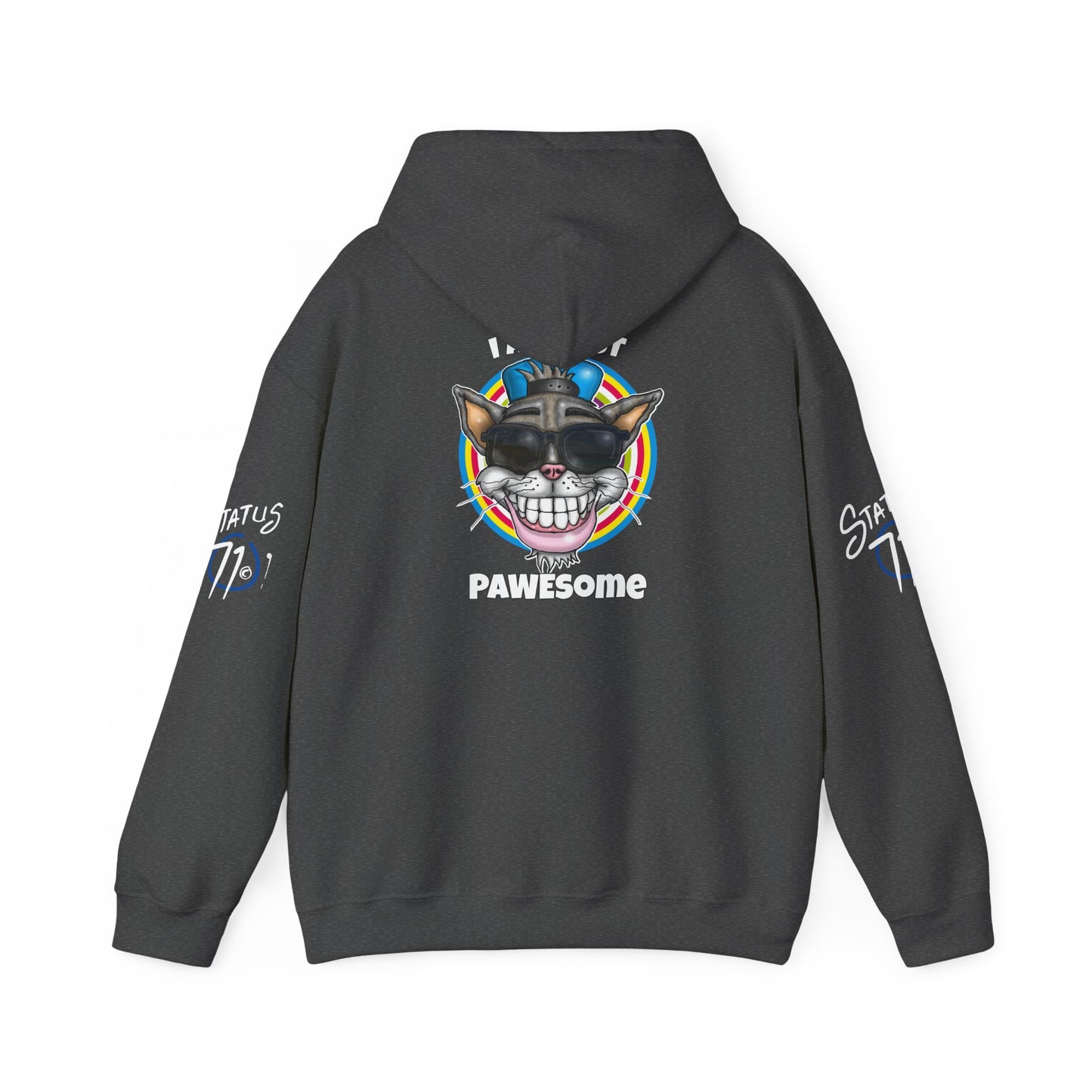 Funny 'I Am Just Pawesome' Cat Hoodie