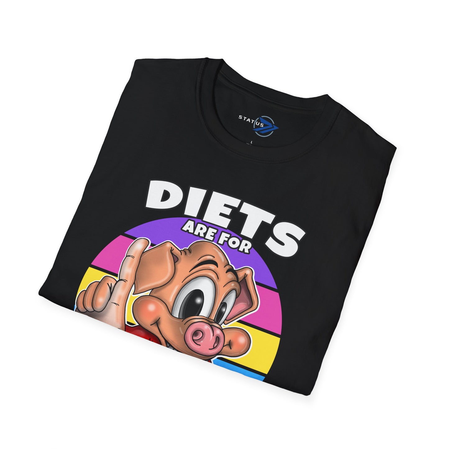 Diets Are For Losers Pig Graphic T-Shirt