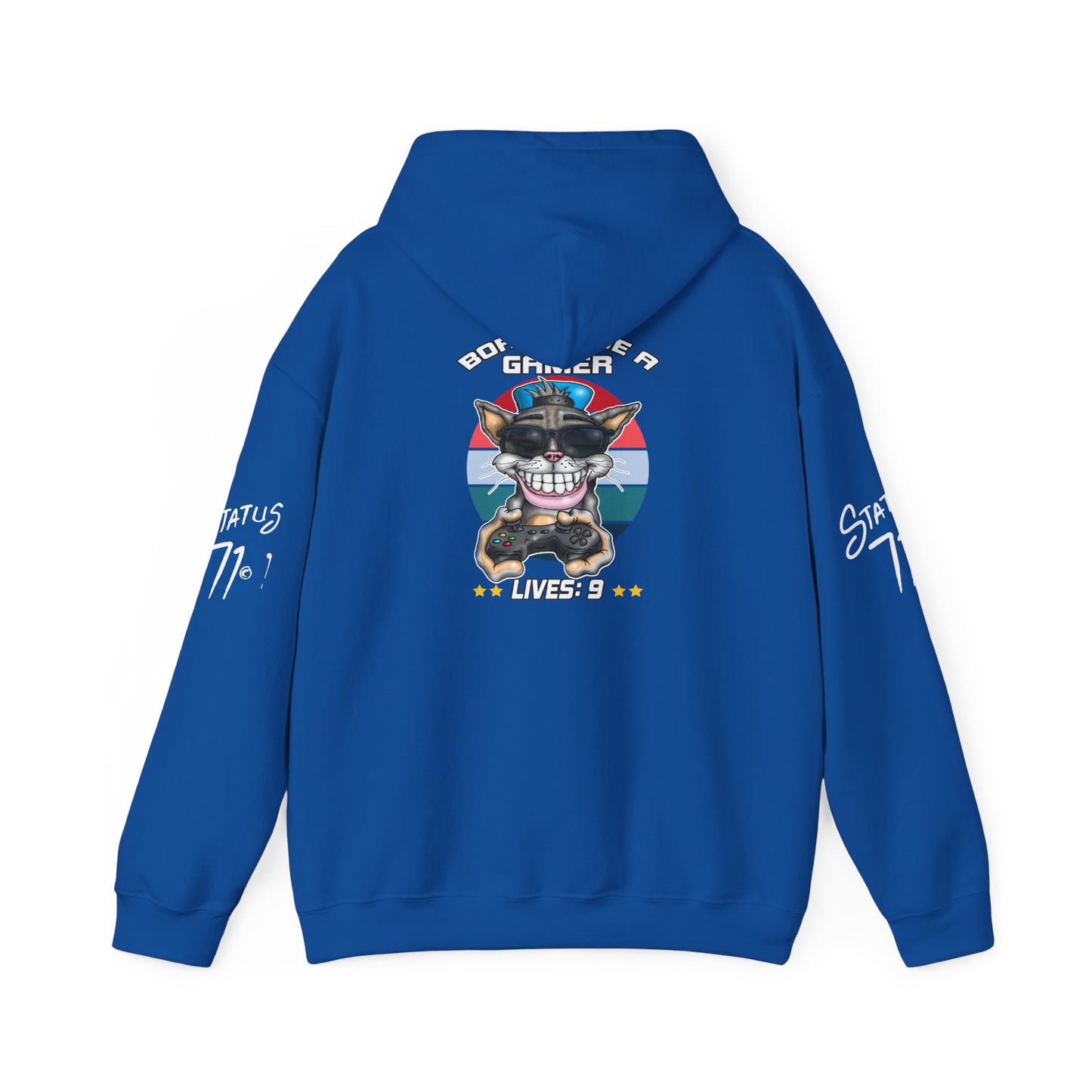 Gamer Cat Hoodie — Funny Gamer Cat Design on Back