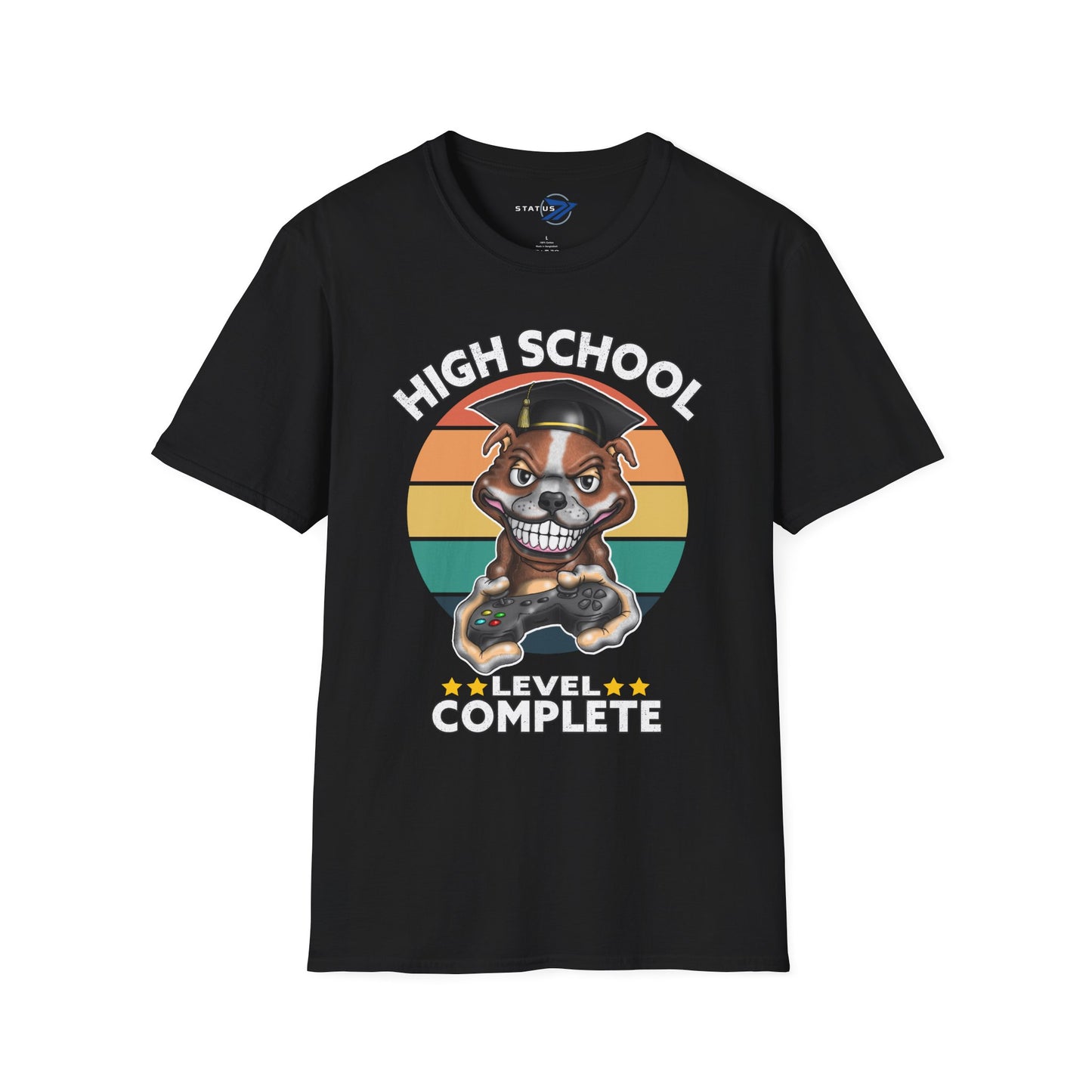 High School Level Complete T-Shirt — Graduation Pit Bull Gamer Tee